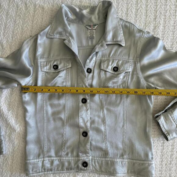 Hard Tail Forever Women's Silver Satin Jacket - Size XS - Picture 8 of 9